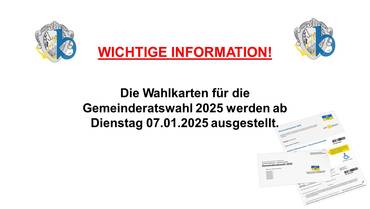 Wahlkartenausstellung ab 07.01.2025