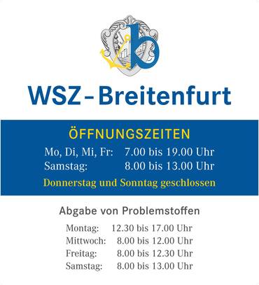 Öffnungszeiten WSZ